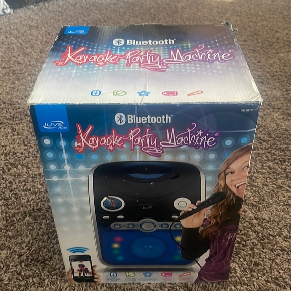 iLive Karaoke System with Bluetooth Technology like new; opened box. - Picture 2 of 13